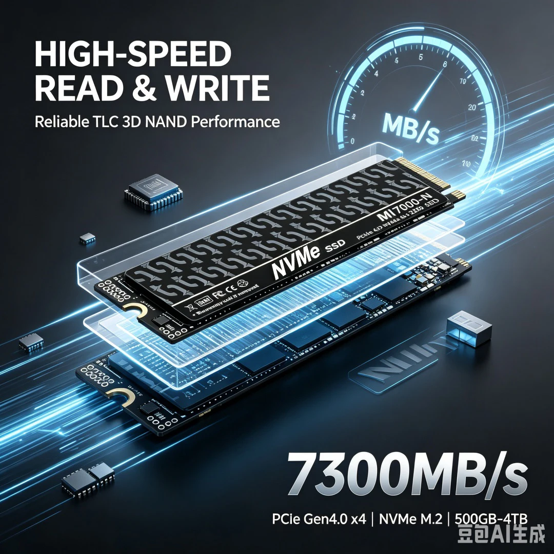 MI7000-N 7300MB/s SSD 1TB 2TB  - M.2 Nvme 4Tb Pcie 4.0 Ssd ulasan dan harga